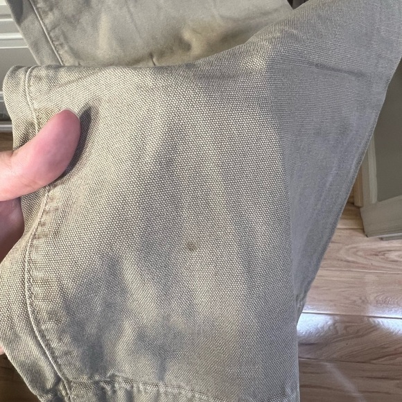 Men’s Carhartt Relaxed Fit 38x34 100% Cotton Khaki Tan Cargo Pant Workwear - Picture 4 of 5